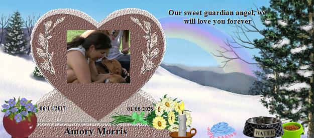 Amory Morris's Rainbow Bridge Pet Loss Memorial Residency Image