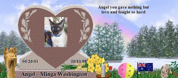 Angel - Minga Washington's Rainbow Bridge Pet Loss Memorial Residency Image