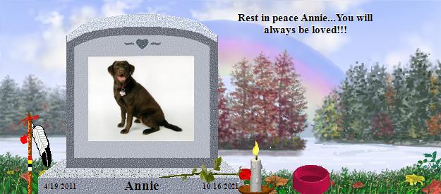 Annie's Rainbow Bridge Pet Loss Memorial Residency Image