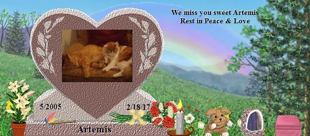 Artemis's Rainbow Bridge Pet Loss Memorial Residency Image
