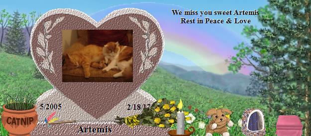 Artemis's Rainbow Bridge Pet Loss Memorial Residency Image
