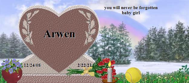 Arwen's Rainbow Bridge Pet Loss Memorial Residency Image