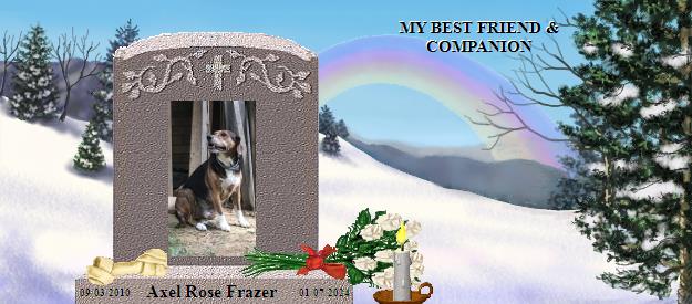 Axel Rose Frazer's Rainbow Bridge Pet Loss Memorial Residency Image