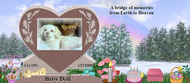 Baby Doll's Rainbow Bridge Pet Loss Memorial Residency Image
