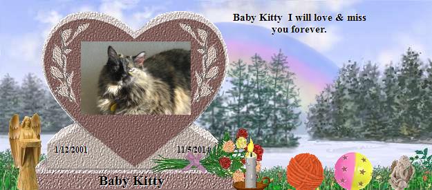 Baby Kitty's Rainbow Bridge Pet Loss Memorial Residency Image