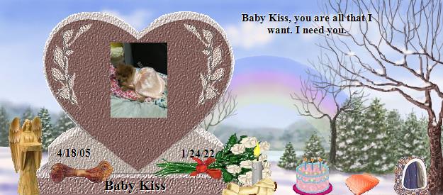 Baby Kiss's Rainbow Bridge Pet Loss Memorial Residency Image