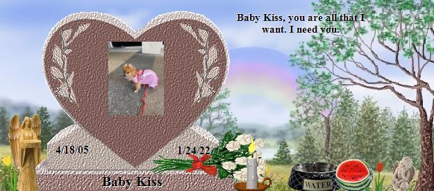 Baby Kiss's Rainbow Bridge Pet Loss Memorial Residency Image