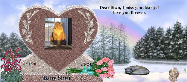 Baby Siwu's Rainbow Bridge Pet Loss Memorial Residency Image