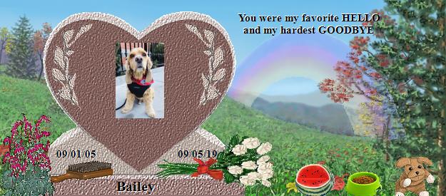 Bailey's Rainbow Bridge Pet Loss Memorial Residency Image