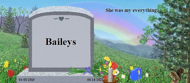 Baileys's Rainbow Bridge Pet Loss Memorial Residency Image