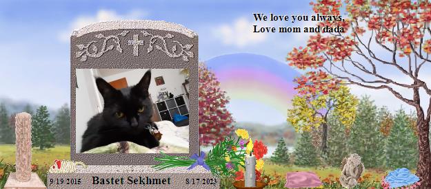 Bastet Sekhmet's Rainbow Bridge Pet Loss Memorial Residency Image