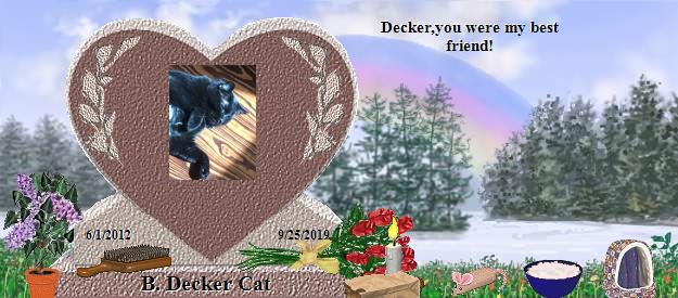 B. Decker Cat's Rainbow Bridge Pet Loss Memorial Residency Image