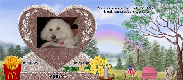 Beamer's Rainbow Bridge Pet Loss Memorial Residency Image
