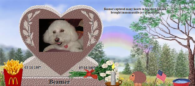 Beamer's Rainbow Bridge Pet Loss Memorial Residency Image