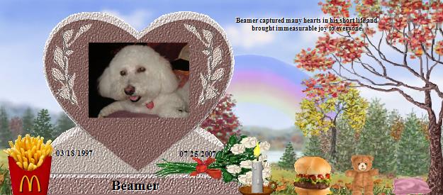 Beamer's Rainbow Bridge Pet Loss Memorial Residency Image