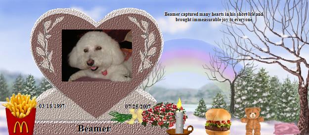 Beamer's Rainbow Bridge Pet Loss Memorial Residency Image