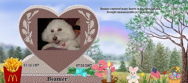 Beamer's Rainbow Bridge Pet Loss Memorial Residency Image
