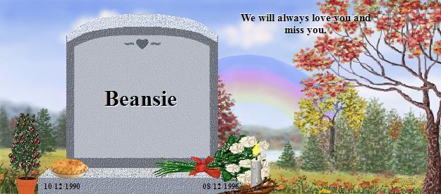 Beansie's Rainbow Bridge Pet Loss Memorial Residency Image