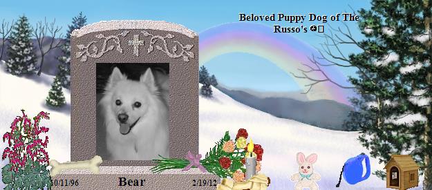 Bear's Rainbow Bridge Pet Loss Memorial Residency Image