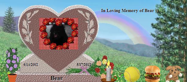 Bear's Rainbow Bridge Pet Loss Memorial Residency Image