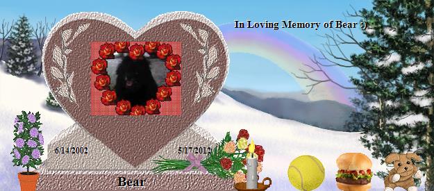 Bear's Rainbow Bridge Pet Loss Memorial Residency Image
