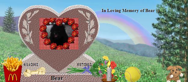 Bear's Rainbow Bridge Pet Loss Memorial Residency Image