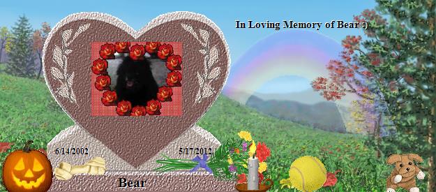 Bear's Rainbow Bridge Pet Loss Memorial Residency Image