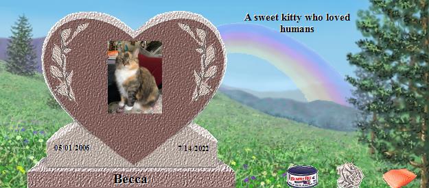 Becca's Rainbow Bridge Pet Loss Memorial Residency Image