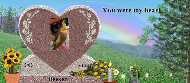 Beeker's Rainbow Bridge Pet Loss Memorial Residency Image