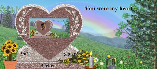 Beeker's Rainbow Bridge Pet Loss Memorial Residency Image
