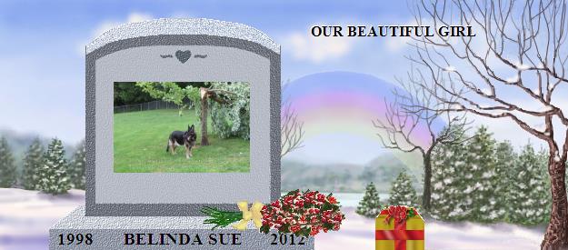 BELINDA SUE's Rainbow Bridge Pet Loss Memorial Residency Image