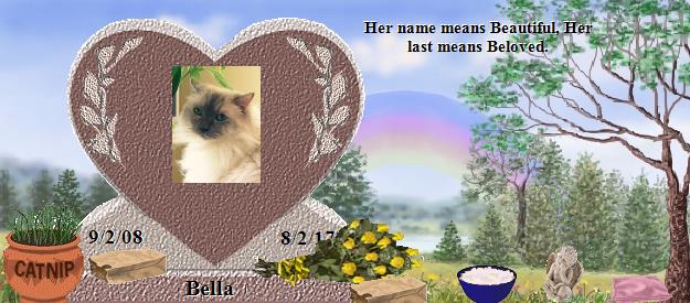 Bella's Rainbow Bridge Pet Loss Memorial Residency Image