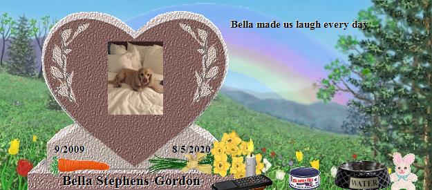 Bella Stephens-Gordon's Rainbow Bridge Pet Loss Memorial Residency Image