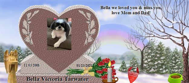 Bella Victoria Tarwater's Rainbow Bridge Pet Loss Memorial Residency Image
