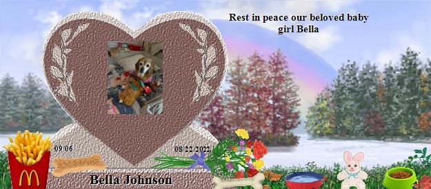 Bella Johnson's Rainbow Bridge Pet Loss Memorial Residency Image