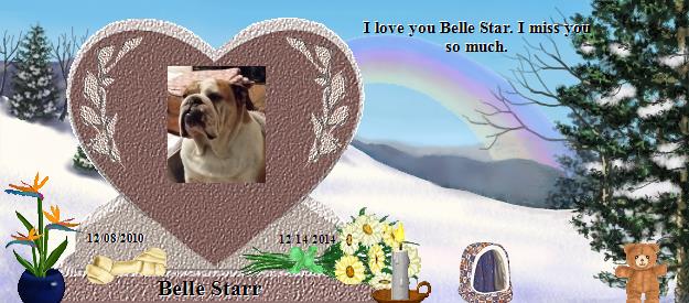 Belle Starr's Rainbow Bridge Pet Loss Memorial Residency Image