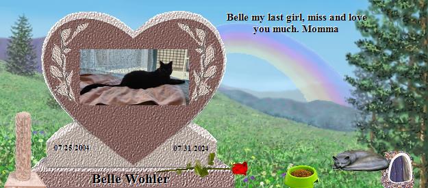 Belle Wohler's Rainbow Bridge Pet Loss Memorial Residency Image