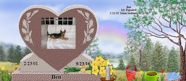 Ben's Rainbow Bridge Pet Loss Memorial Residency Image