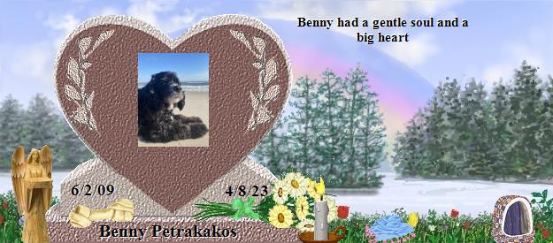 Benny Petrakakos's Rainbow Bridge Pet Loss Memorial Residency Image
