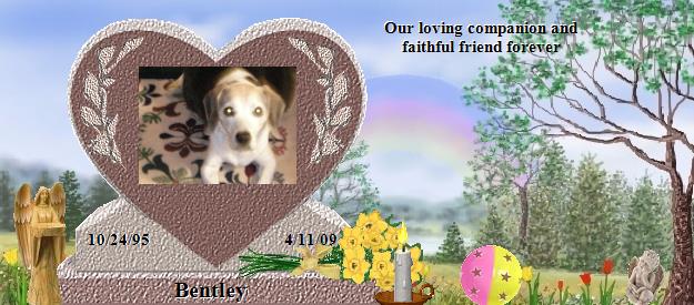 Bentley's Rainbow Bridge Pet Loss Memorial Residency Image