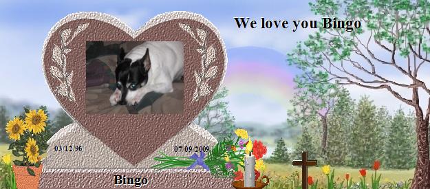 Bingo's Rainbow Bridge Pet Loss Memorial Residency Image
