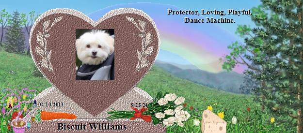 Biscuit Williams's Rainbow Bridge Pet Loss Memorial Residency Image