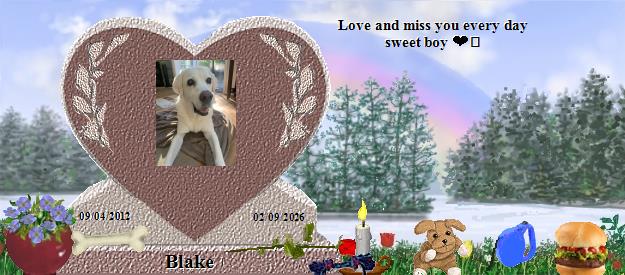 Blake's Rainbow Bridge Pet Loss Memorial Residency Image