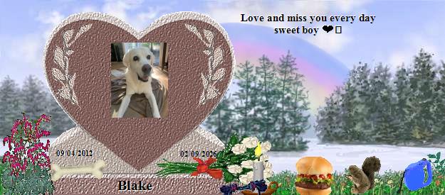 Blake's Rainbow Bridge Pet Loss Memorial Residency Image