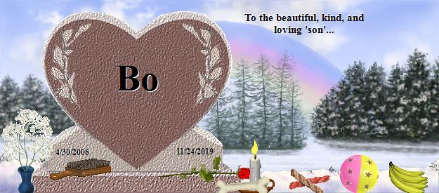 Bo's Rainbow Bridge Pet Loss Memorial Residency Image