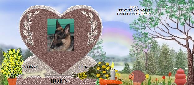 BOEN's Rainbow Bridge Pet Loss Memorial Residency Image
