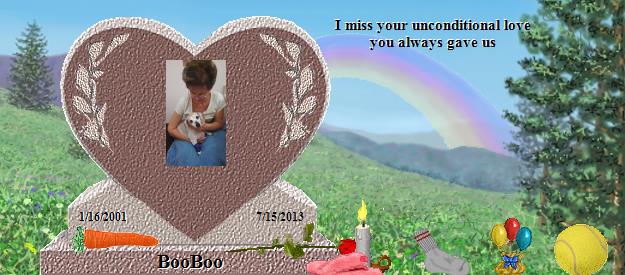 BooBoo's Rainbow Bridge Pet Loss Memorial Residency Image