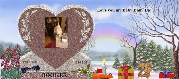 BOOKER's Rainbow Bridge Pet Loss Memorial Residency Image