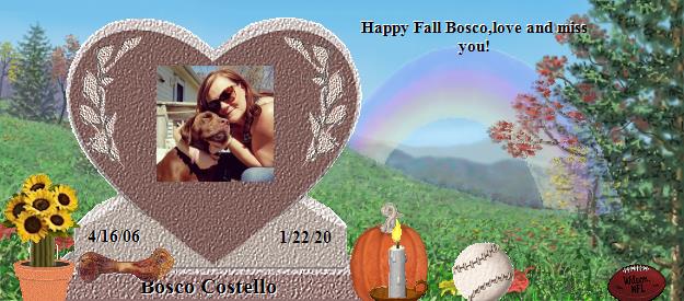 Bosco Costello's Rainbow Bridge Pet Loss Memorial Residency Image