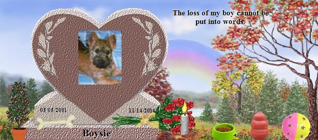 Boysie's Rainbow Bridge Pet Loss Memorial Residency Image